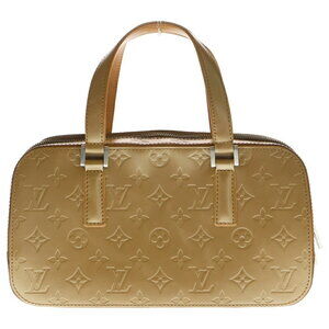 Louis Vuitton Monogram Brown Tan Shelton Handbag Beige Leather Matte